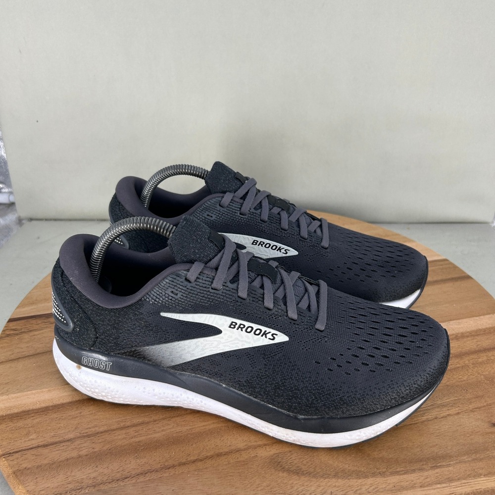 Brooks Ghost 16 Womens Size 10.5 Wide D Black Grey Running Shoes 1204071D090